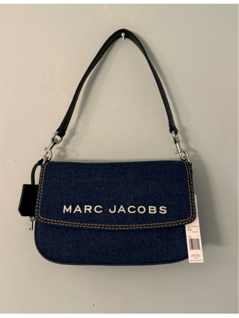 Marc Jacobs The Bold Denim Shoulder Bag Dark Denim NWT